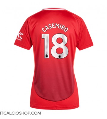 Manchester United Casemiro #18 Prima Maglia Femmina 2024-25 Manica Corta